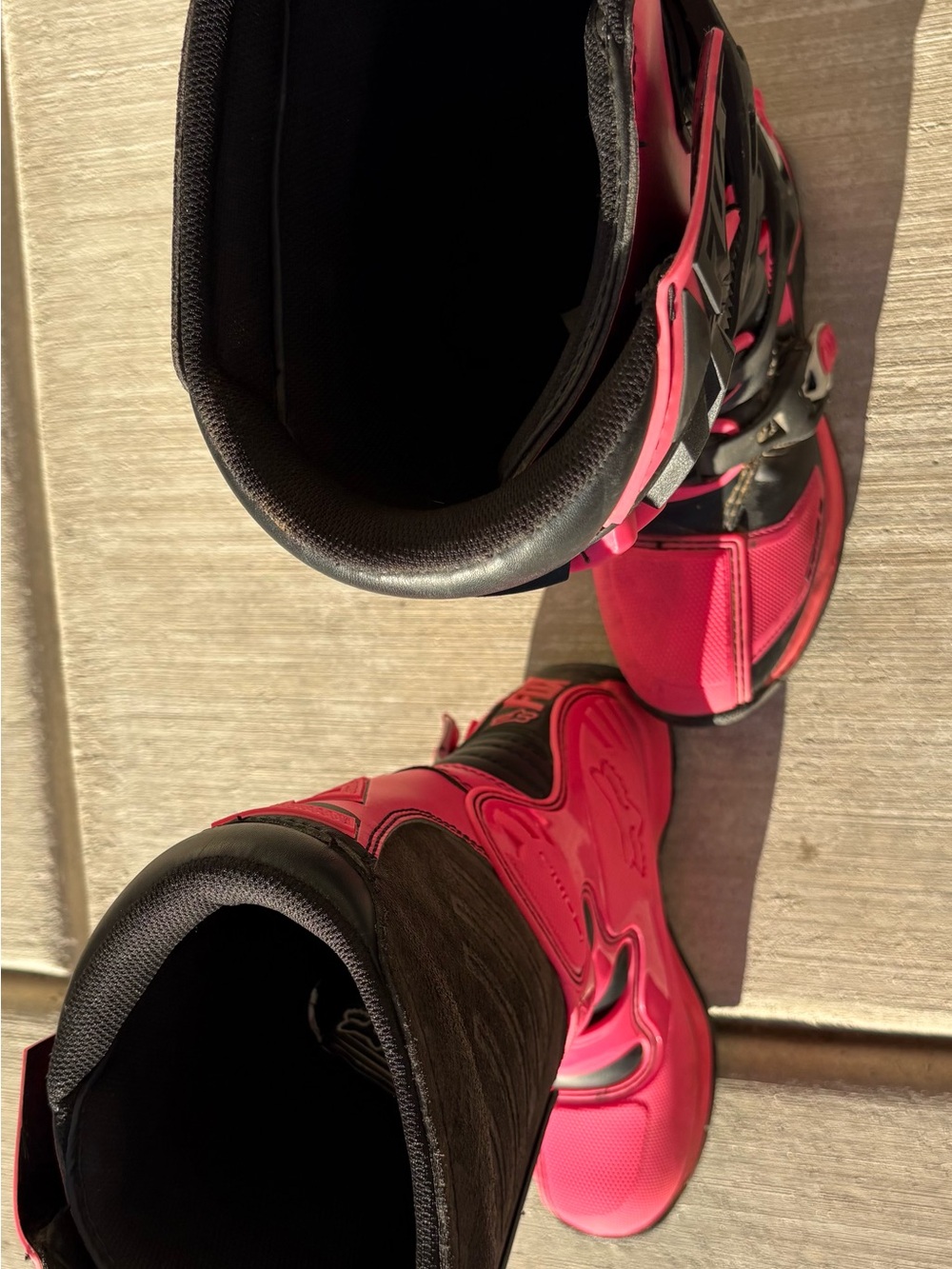 Fox Racing Comp 5 Women Motocross Bike Boots Black Pink Moto Sze 7 US Barely Use - Picture 4 of 7